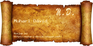 Muhari Dávid névjegykártya